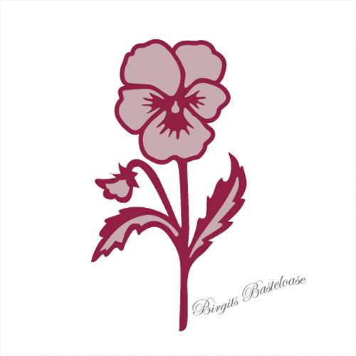 CrafTables Stanzschablone Stiefmütterchen Blume CR1305