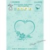 Prägefolder Embossing Folder Herz mit Blumen L-0706
