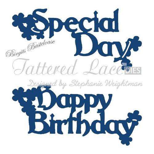 Tattered Lace Stanzschablone Happy Birthday Special Day D059