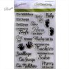 Clear Stamps Texte Baby Geburt Taufe 1156