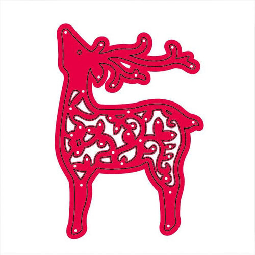 Crafts-Too Stanzschablone Flourish Deer Rentier 7060