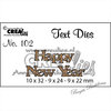 Crealies Text Stanzschablone Happy New Year CLTD102