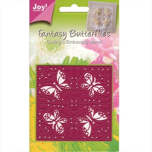 JoyCrafts Stanzschablone Quadrat Schmetterlinge 6002/0243