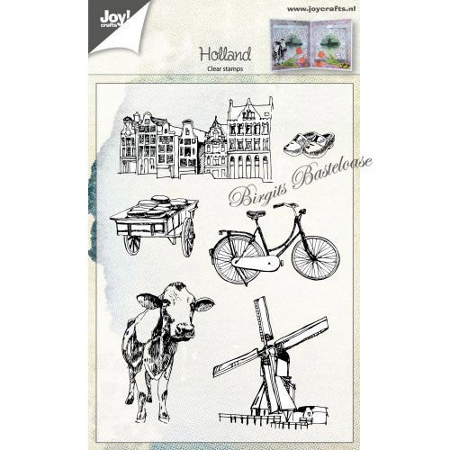 JoyCrafts Clear Stamps Fahrrad Windmühle Kuh 6410/0446