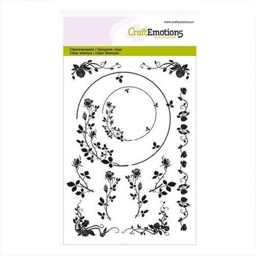 CraftEmotions Clear Stamps Ornamente Rose 1274