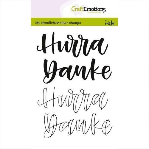 CraftEmotions Clear Stamps Text Hurra, Danke 130501/1854