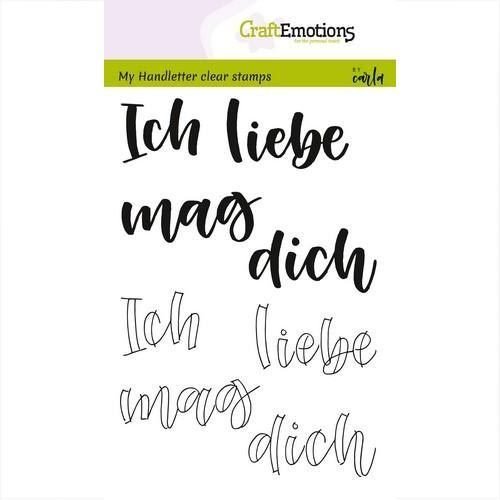CraftEmotions Clear Stamps Ich liebe dich 130501/1855