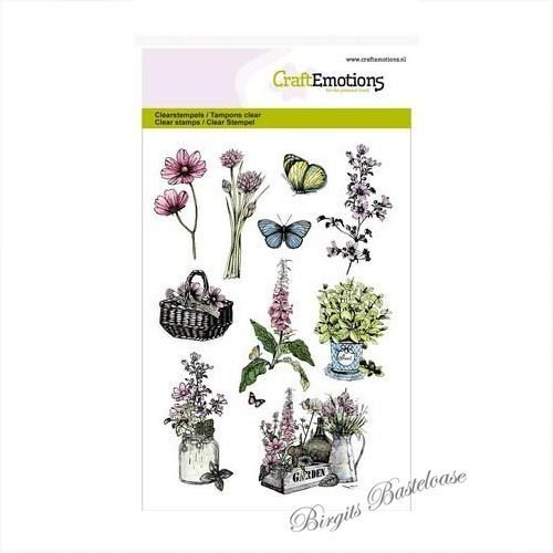 CraftEmotions Clear Stamps A6 Blumen Schmetterling 130501/1235