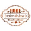 Stamperia Mask Stencil Home is where the heart is KSD266