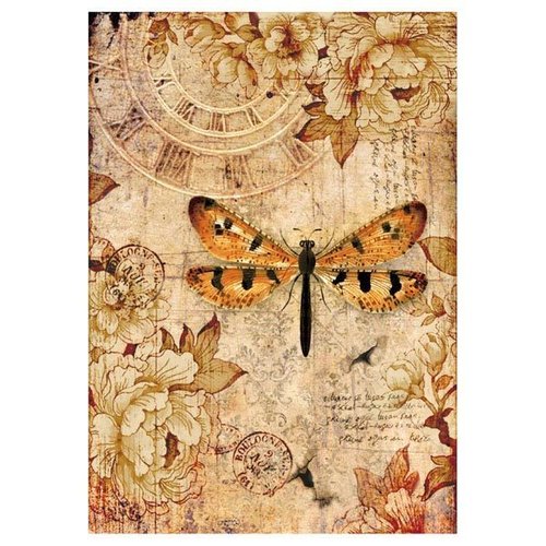 Stamperia Decoupage Rice Paper A4 Mixed Media Libelle DFSA4239