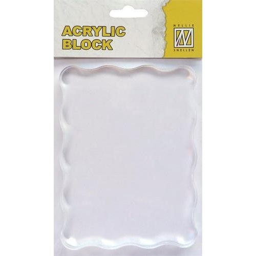 Acryl-Stempelblock 9x12 Acrylblock mit gewelltem Rand AB007