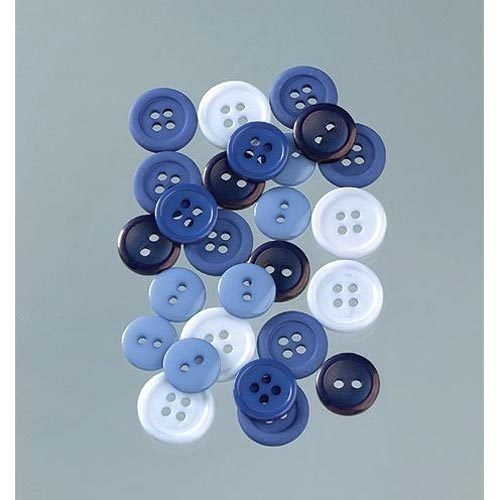 Knöpfe 11 - 15 mm blau, dunkelblau, hellblau 4405