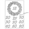 Efco Clear Stamps Jubiläum Zahlen Kranz 4511062