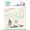 Nellies Stanzschablone + Clear Stamps Set Flugzeug HDCS003