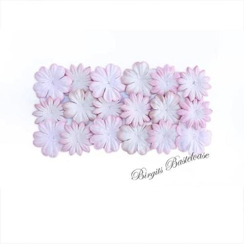 ScrapBerry's Paper Flowers Papier Blumen weiß/rosa 801