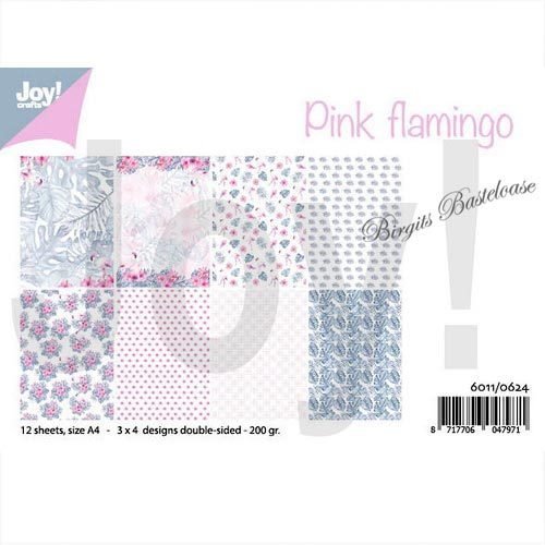 JoyCrafts Design Papier A4 Paper Pink flamingo 6011/0624