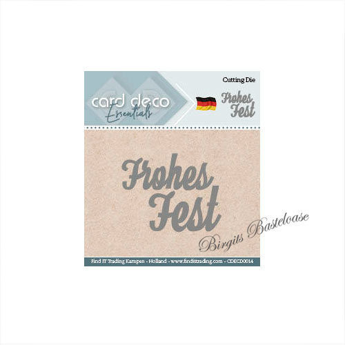 Card Deco Stanzschablone Frohes Fest CDECD0014