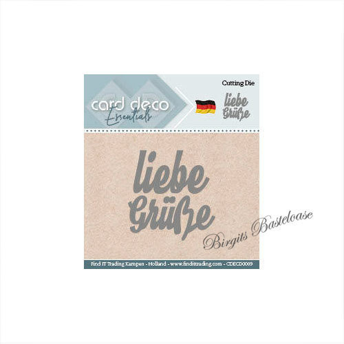Card Deco Stanzschablone Liebe Grüße CDECD0009