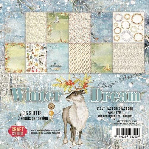 Craft&You Paper Pad 15 x 15 Winter Dream CPB-WDR15