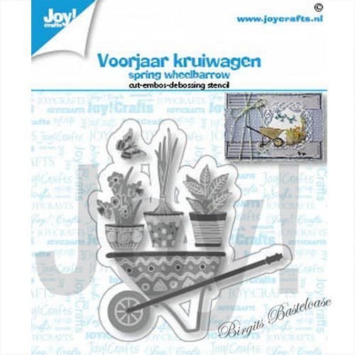JoyCrafts Stanzschablone Schubkarre Blumentöpfe 6002/1463