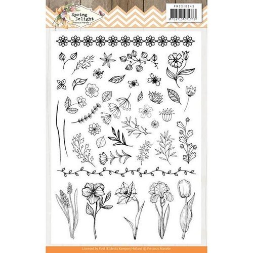 Precious Marieke Clear Stamps Frühling Blumen PMCS10043