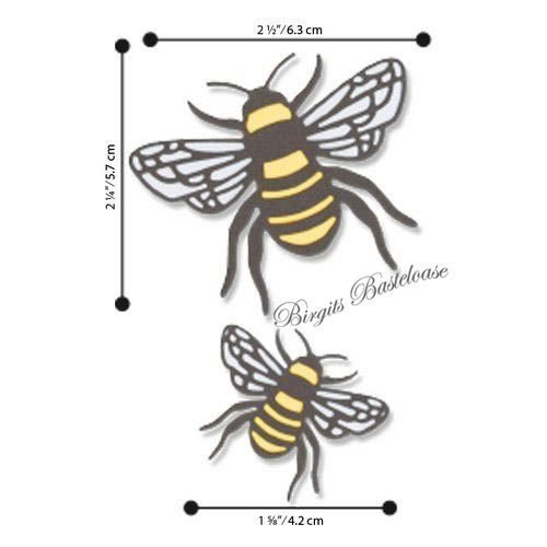 Sizzix Thinlits Die Set Bienen, Bee 663852 Lisa Jones