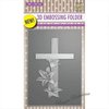 Nellies 3D Prägefolder Kreuz mit Lilien EF3D010