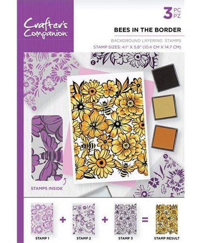 Crafters Companion Clear Stamps Blumen u. Bienen BKBEE