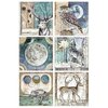 Stamperia Decoupage Rice Paper A4 Cosmos Cards DFSA4387
