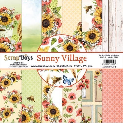 ScrapBoys Design Papier Sunny Village 15x15 Paperpad 0034