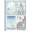 Stamperia Decoupage Rice Paper A4 Winter, Cards DFSA4490