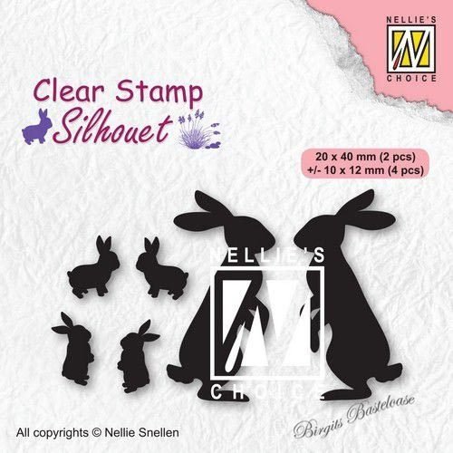 Nellie's Clear Stamp Hasen SIL082 Osterhase Ostern
