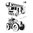 Efco Stencil A4 Traktor & Feuerwehrauto 9320957