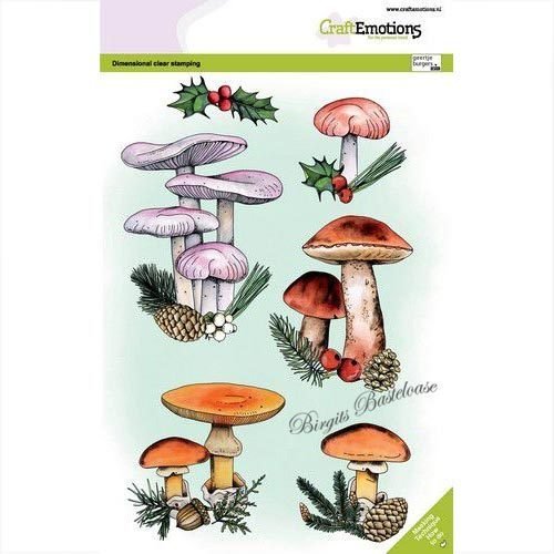 CraftEmotions Clear Stamps A5 Pilze Weihnachten 130501/3010