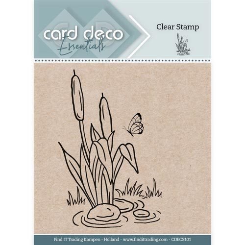 Card Deco Essentials Clear Stamps Rohrkolben, Weed CDECS101