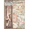 Stamperia Decoupage Rice Paper A4 Ballettschuhe DFSA4537
