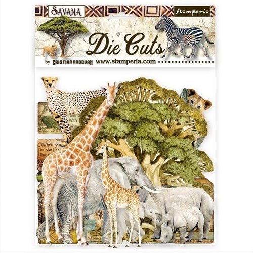 Stamperia Die Cuts - Giraffe, Löwe, Savana DFLDC58
