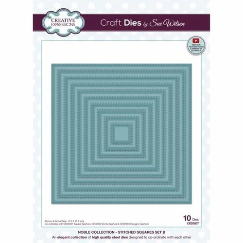 Creative Expressions Craft Dies Stitched Squares Set B CED5537