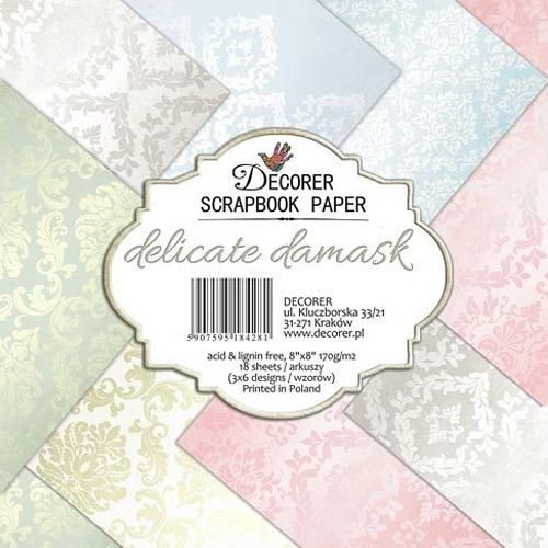 Decorer Paper Pack delicate damask 20,3 x 20,3 cm B30-428