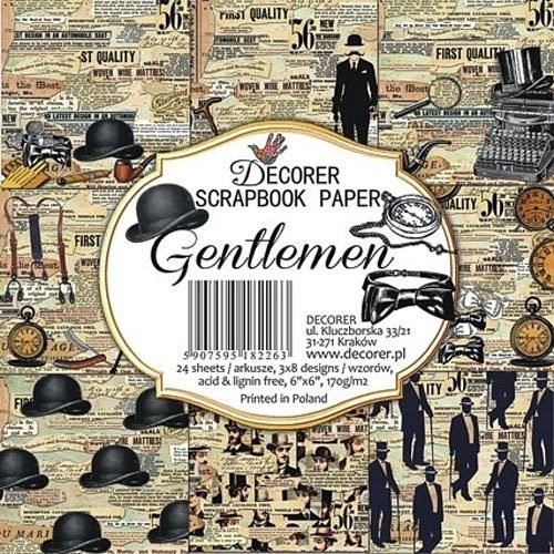 Decorer Paper Pack Gentlemen 15 x 15 cm C23-266