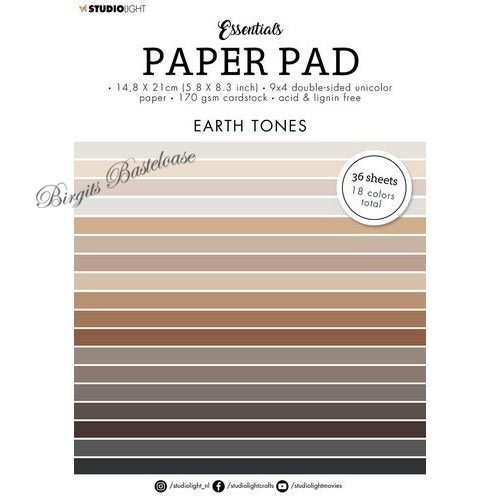 Studio Light Paper pad 14,8 x 21 cm Earth Tones SL-ES-PP51