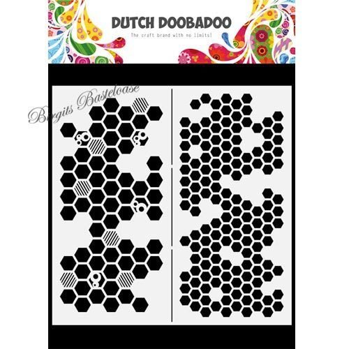 Dutch Doobadoo Mask Art stencil 21x21 Bienenwabe 470.784.052