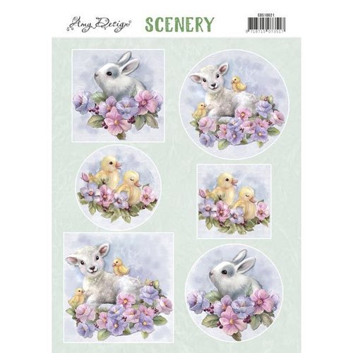 Stanzbogen Amy Design Hase, Lamm, Spring Animals CDS10021