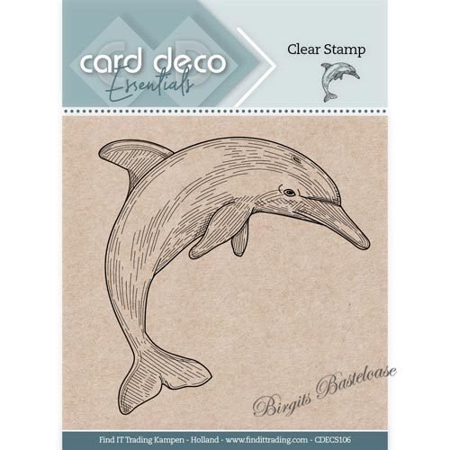 Card Deco Essentials Clear Stamps Delfin CDECS106