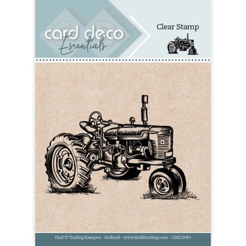 Card Deco Essentials Clear Stamps Traktor, Tractor CDECS083