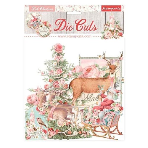 Stamperia Die Cuts - 38 tlg. Pink Christmas DFLDC45