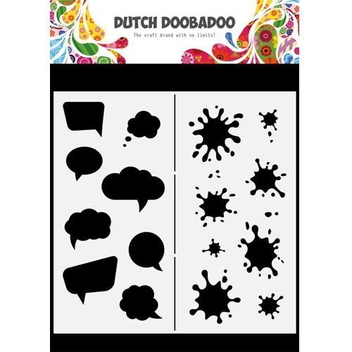 Dutch Doobadoo Stencil Sprechblasen, Kleckse 470.784.138
