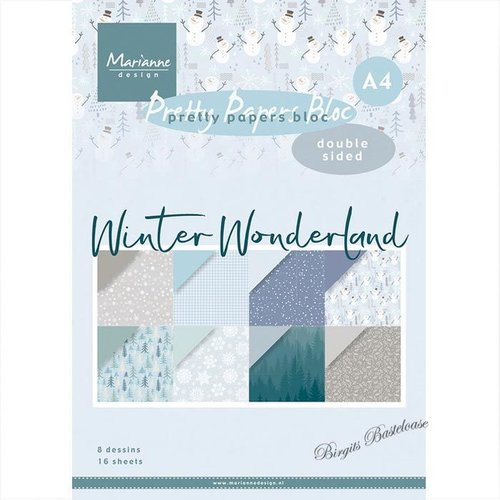 Marianne design Paper bloc A4 Winter Wonderland PK9181