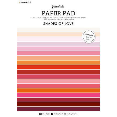 Studio Light Paper pad 21 x 29,7 Shades of Love SL-ES-PP70