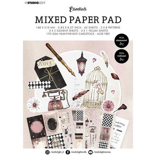 StudioLight Mixed Paper Pad A5 Essentials SL-ES-MPP17